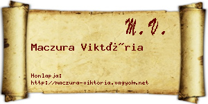 Maczura Viktória névjegykártya
